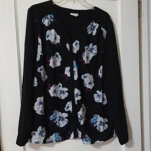 Long sleeve button up blouse